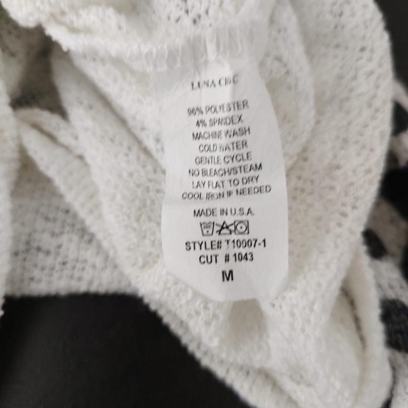 Luna Chic USA Sweater Woman’s Cream Lightweight Knit Leopard Long Sleeves - Picture 5 of 7